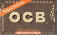 OCB Unbleached Virgin Rolls + Tips