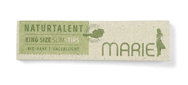 Marie King Size Slim Ultrafine NATURTALENT 34 Blättchen + 34 Filter Tips