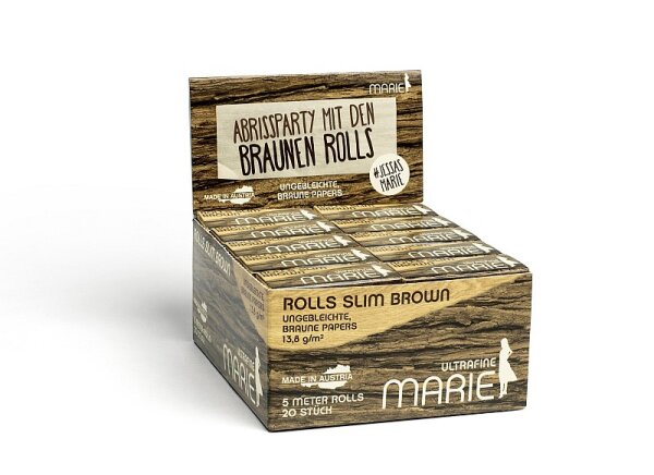 20xMarie Rolls Slim BROWN HANDWERK Papers 5m