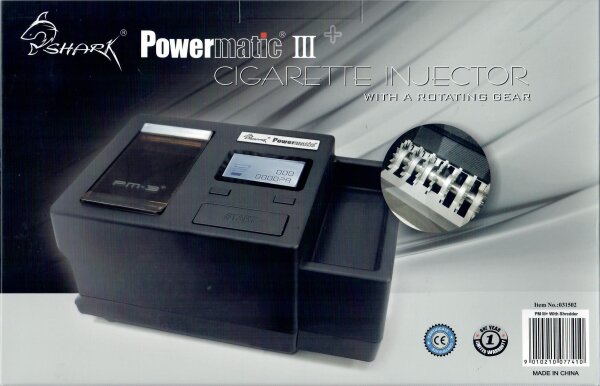 Stopfmaschine Powermatic 3+ schwarz m. Schredder