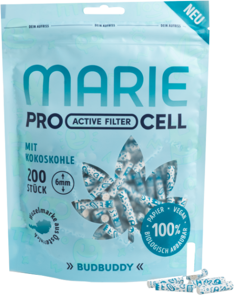 Marie Active Filter ProCell 6mm "Budbuddy" 200 Stk