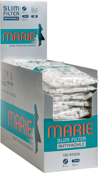 20x Marie Slim Filter Aktivkohle 6mm 120Stk