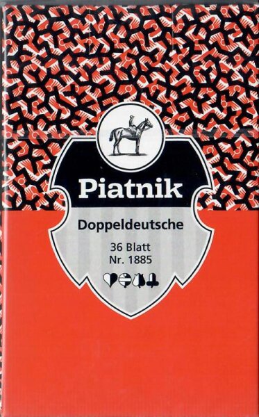 Spielkarten Schnapskarten 36 Blatt doppeldeutsches Bild rot Piatnik
